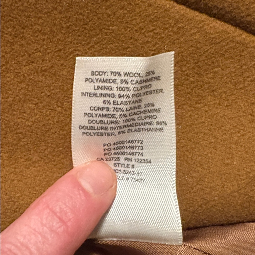 Babaton Tan Double-Breasted pea Coat - Picture 3 of 5